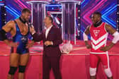Myles Harris (right) said it was a "dream come true" to appear on the reboot of Gladiators. Photo: BBC