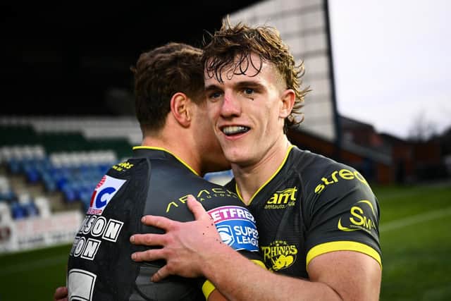 Fergus McCormack, 20, is set to make his Betfred Super League debut for Leeds Rhinos against Huddersfield Giants. Picture by Olly Hassell/SWpix.com.