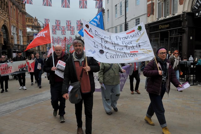 There was a strong sense of feeling as the march headed through some of Leeds' main thoroughfares.