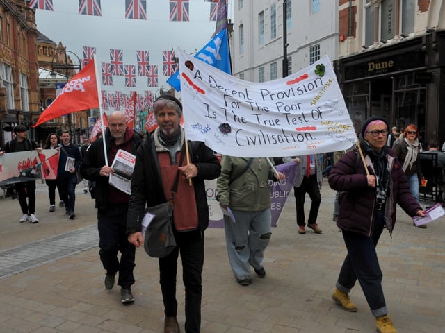 There was a strong sense of feeling as the march headed through some of Leeds' main thoroughfares.