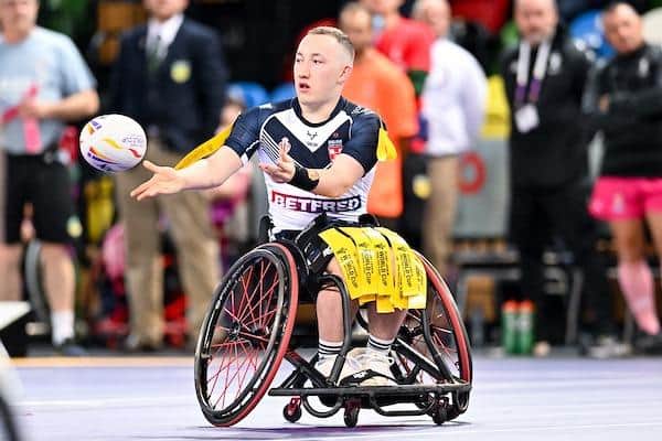 Leeds' Nathan Collins will play for England in the wheelchair final. Picture by Will Palmer/SWpix.com
