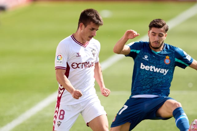 Albacete sprung a surprise in LaLiga 2 last season, finishing in sixth place. Left-sided player Manu Fuster (L) pitched in with eight goals and six assists and would hardly cost the earth given Albacete are a relatively low-budget team. At 25, he is a player with potential resale value but performed admirably in Spain's second tier and could be primed for a move to the top flight this summer. (Photo by Angel Martinez/Getty Images)