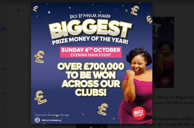 Over £700,000 to win across Buzz Bingo clubs this Sunday.