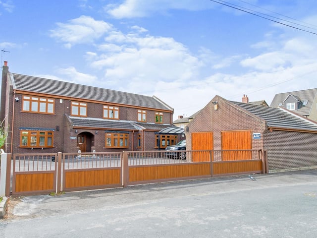 A village setting for the detached family property with double garage.