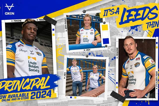 A first look at Leeds Rhinos' 2024 main shirt. Picture by Leeds Rhinos.