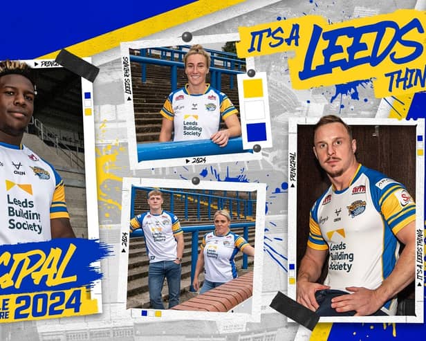 A first look at Leeds Rhinos' 2024 main shirt. Picture by Leeds Rhinos.