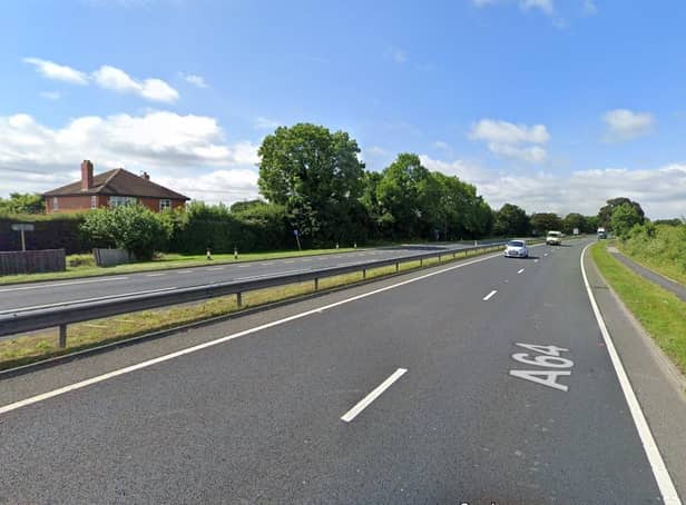 The part of the A64 near to where the incident took place.