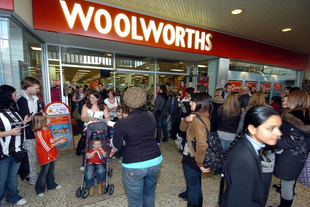 Leeds waved goodbye to Woolworths in 2008, ending a long history with the shop. The retailer boatsted a number of stores across the city. Pictured on September 24, 2007, crowds gather at a signing session for singer Shayne Ward in Woolworths in the Merrion Centre.