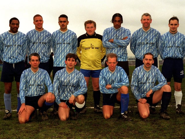 December 1996 and pictured are Woodhouse who played in the Red Triangle League. Back row, from left, are John Stansfield, Dave Smith, Kieran Babra, Wally Weathgrill, Lloyd Sutton, Steve Blackburn, Mark Bramfitt. Front row, from left, are Bob Taylor, Craig Connolly, Gareth Weeres and Peter Hall.
