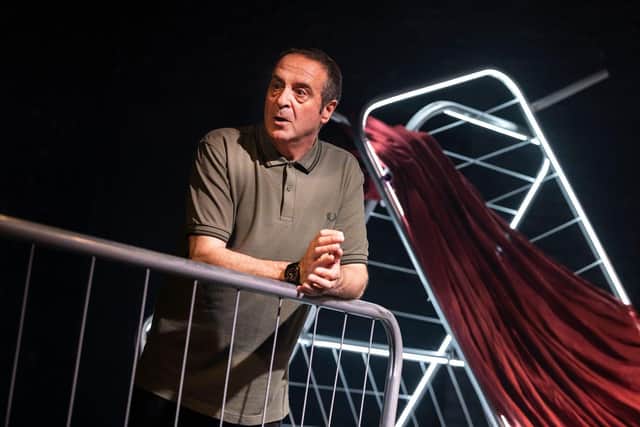 Mark Thomas in an Ordinary Decent Criminal at Leeds Playhouse.