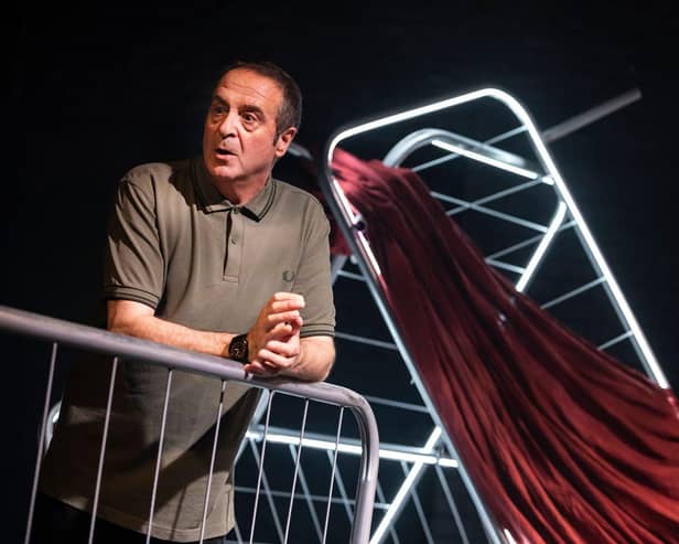 Mark Thomas in an Ordinary Decent Criminal at Leeds Playhouse.