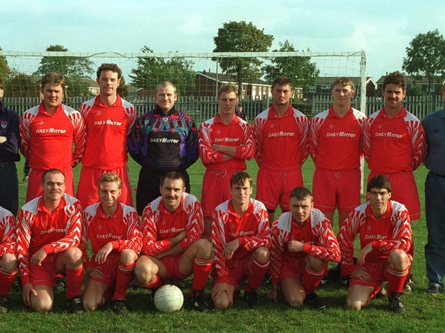 Pontefract Labour AFC who played in Division One of the West Yorkshire League. Pictured, back row from left, are Gary Wilson (manager), Paul Kear, Gary Egan, Dean Hirst, Chris Scoltock, Paul Harrison, Darren Fenton, David Pollock and Malcolm Downes (secretary). Front row, from left, are Pete Haddow, Paul Westwood, Carl Borwn, Paul Tinnion (captain), James Hutchinson, Billy Bilsborough and Mick Knowles.