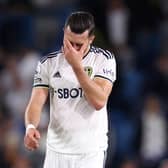 LEEDS, ENGLAND - AUGUST 30: Jack Harrison of Leeds United reacts following the Premier League match between Leeds United and Everton FC at Elland Road on August 30, 2022 in Leeds, England. (Photo by George Wood/Getty Images)