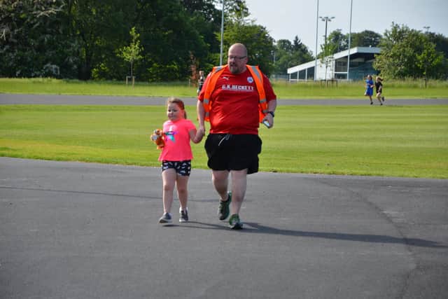 At Bodington junior parkrun, Curtis found a community which welcomed both him and his daughter and he is now their co-event director. Image: Bodington Junior Parkrun