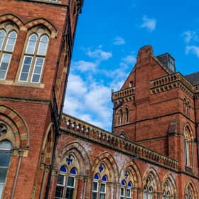The original Leeds Infirmary building hosted an exhibition of the loot from the British Expedition to Abyssinia, with five Leeds residents loaning items to it