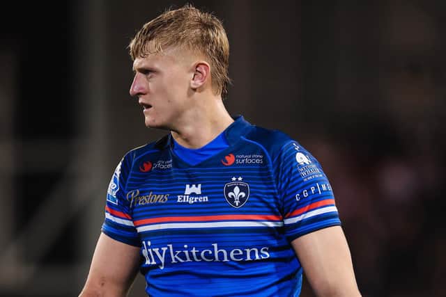 Wakefield Trinity's Jayden Myers has been ruled out of Friday's play-off against Leigh Leopards after failing a head injury assessment during last week's win at the same opponents. Picture by Alex Whitehead/SWpix.com.