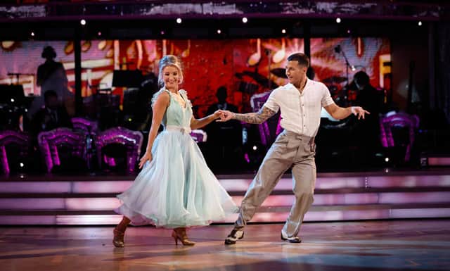 Helen Skelton and Gorka Marquez during the first live Strictly Come Dancing show 