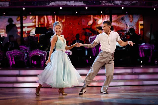 Helen Skelton and Gorka Marquez during the first live Strictly Come Dancing show