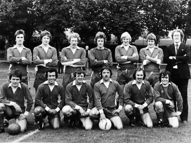 Farsley Celtic pictured in October 1977. Back row, from left, are Paul Hunt, Paul Dudley, John Flanagan, Graham Robinson, Keith Airey, Martin Lund and John Boyd (manager).Front row, from left, are Steve Fenton (captain), Colin Murray, Cliff Spur, Dennis Metcalfe, Ged Costello and John Raynard.