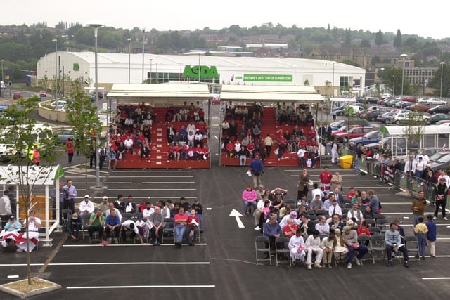 The new Asda Store in Dewsbury put up a big screen to show England's World Cup clash against Argentina in June 2002.