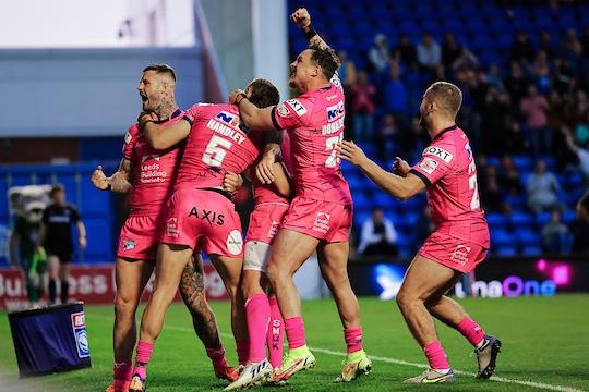 Rhinos avenged their round one loss - and showed they could become a force to be reckoned with - when they crushed Warrington 40-4 at HJ Stadium on June 3. Ash Handley, Zak Hardaker, James Donaldson and Jarrod O’Connor celebrate one of their eight tries.