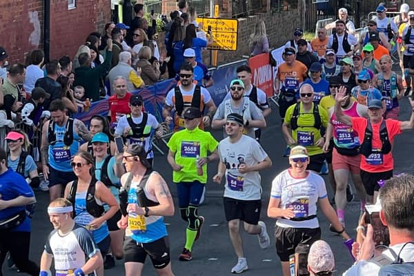 Runners seen taking part in last year's Rob Burrow Marathon and Half-Marathon. Picture by Steve Riding.