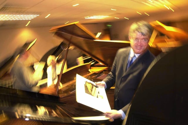 Sales consultant Philip Sander at the Steinway and Sons piano sale in Garforth.