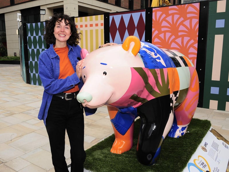 Visual artist E V Hardaker, who designed the Frankie Bear in the SOYO neighbourhood
