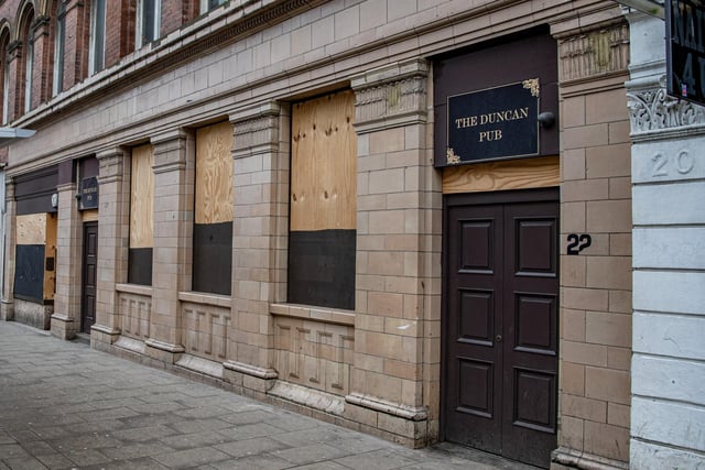 A long-standing city centre pub, The Duncan had been a favourite of Leeds United fans for decades. Its owners, the Samuel Smith’s Brewery, took the decision to close it in November 2021 and the site has been boarded up since then.