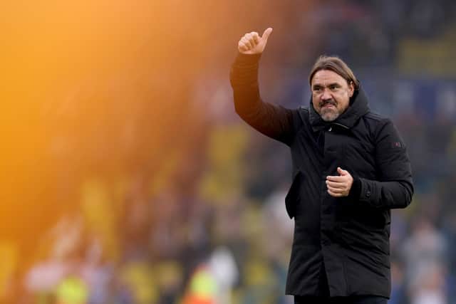 COMFORTABLE WIN - Daniel Farke, manager of Leeds United, celebrates victory following the Championship match between Leeds and Huddersfield Town at Elland Road. Pic: George Wood/Getty Images