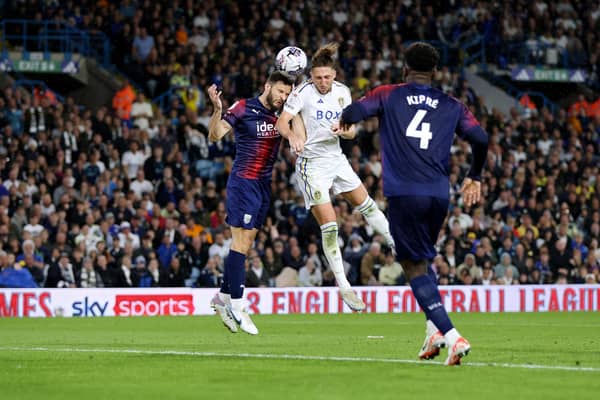 ALL SQUARE: Luke Ayling draws Leeds United level. Photo by George Wood/Getty Images.