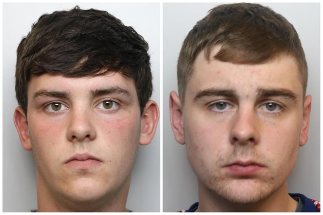 Ciaran Preece (left) and Harrison Wood were both jailed this week for a series of street robberies in which they targeted teenage boys in Horsforth in the space of an hour. They robbed 15-year-olds in KFC and outside of Toby Carvery. They had travelled with a third person from Bramley with the intention of taking phones and other valuables. One victim even had a bottle put to his neck. Preece, aged 18, was given 24 months' jail, while 19-year-old Wood was handed 26 months' jail.