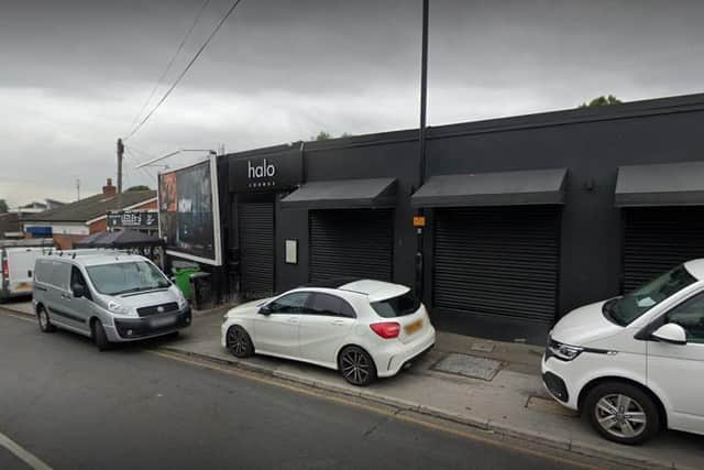 A car has caused structural damage to HALO Lounge on Cardigan Road.