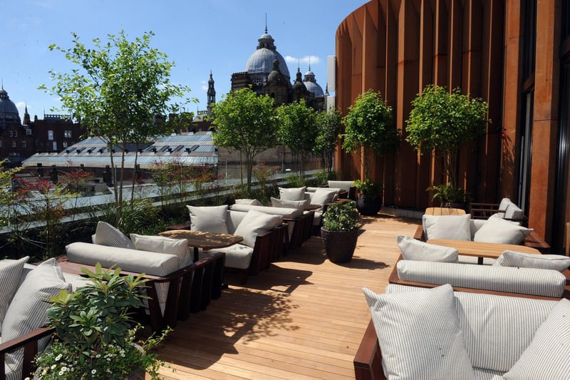 Issho’s rooftop terrace, situated just outside its plush high-end bar, is the perfect place to enjoy panoramic views of the city amongst the venue's lush greenery. Photo: Steve Riding.