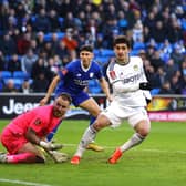 SAVIOUR: Sonny Perkins draws Leeds United level in the 93rd minute. Photo by Michael Steele/Getty Images.