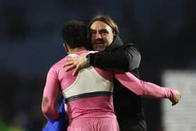 'MASSIVE CREDIT': To Leeds United boss Daniel Farke, pictured hugging Whites star Georginio Rutter after Friday night's 2-0 win against Championship hosts Sheffield Wednesday at Hillsborough. Photo by Ed Sykes/Getty Images.