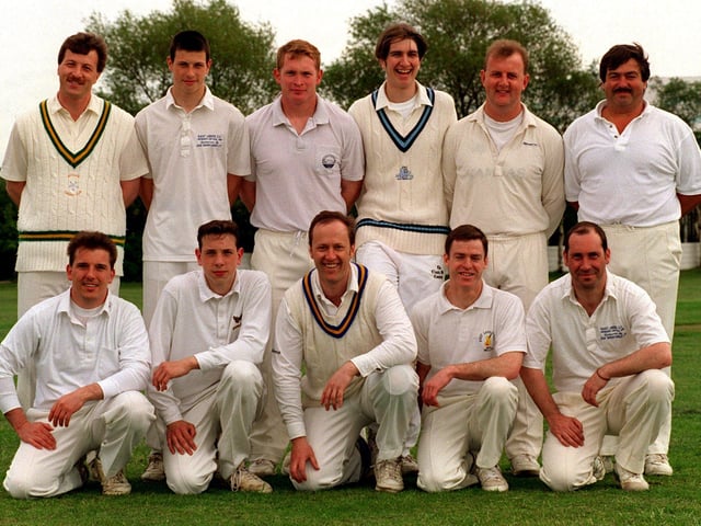 East Leeds CC pictured in May 1996. Back row, from left, are Andrew Spencer, Allan Olbison, Simon Booth, John Dyson, Glenn Edwards and Paul Clarke. Front row, from left, are
Martin Kent, Mark Olbison, Mark Heald, Neil Mellor and John Gahan.