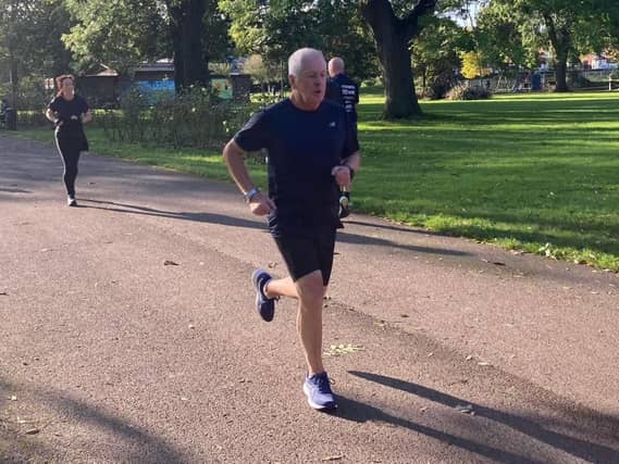 Bill running at parkrun