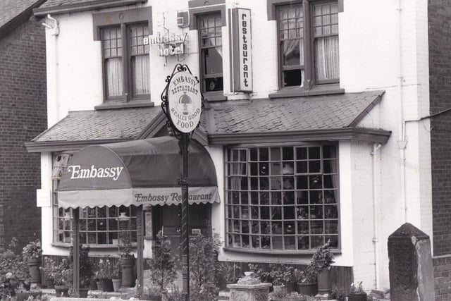 The Embassy restaurant on Roundhay Road offered 'really good food'. Pictured in October 1982.