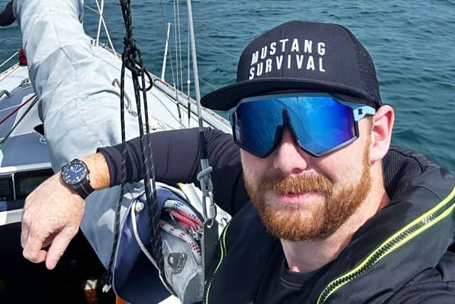 Kyle Meredith aboard his boat