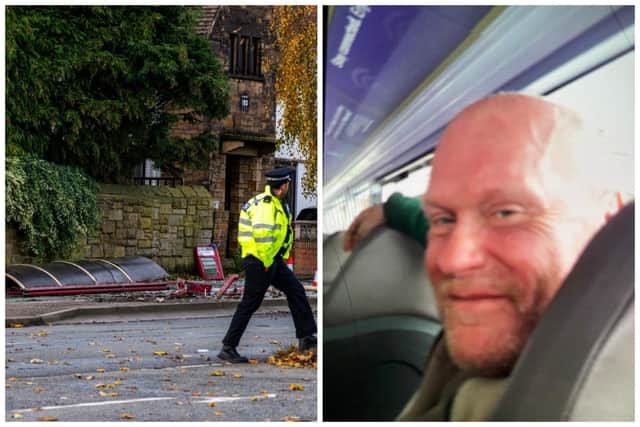 Terence Russell known as Terry, 62, died after a black Mitsubishi Shogun was in collision with a bus stop on Stanningley Road. Pictures: NW/WYP