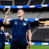 James McDonnell was impressed by the venue when Leeds Rhinos visited Allegiant Stadium ahead of Saturday's game there against Hull KR. Picture by Alex Whitehead/SWpix.com.