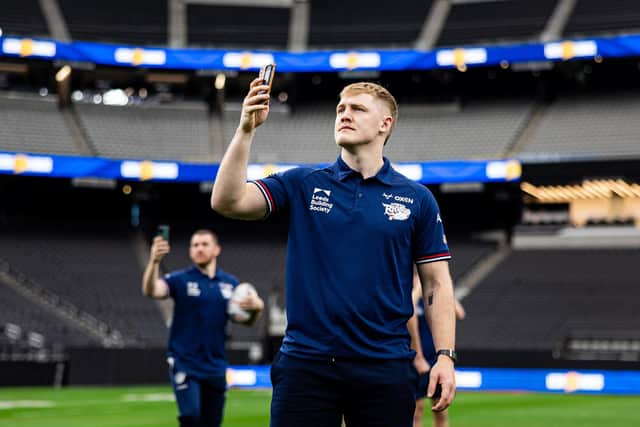 James McDonnell was impressed by the venue when Leeds Rhinos visited Allegiant Stadium ahead of Saturday's game there against Hull KR. Picture by Alex Whitehead/SWpix.com.