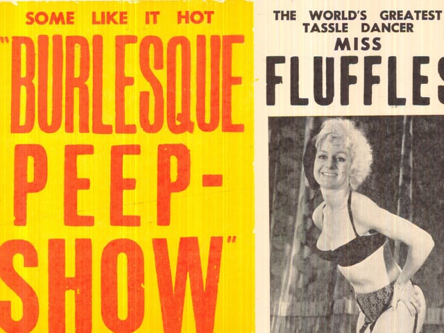 Miss Fluffles, the 'world's greatest tassle dancer', was one of the acts on stage at the City Varieties in September 1959.