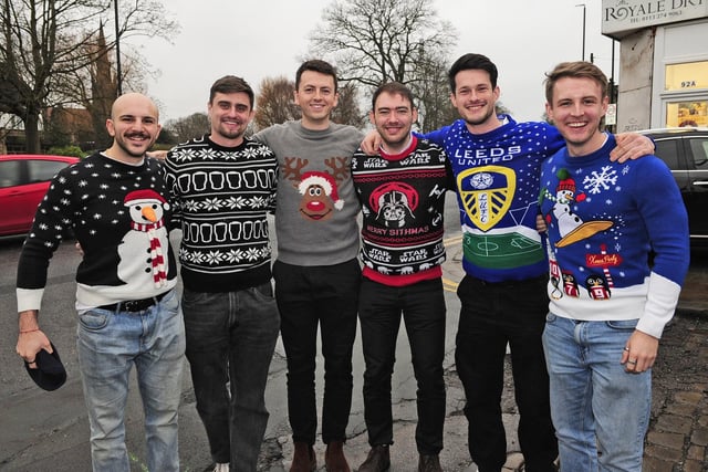 A fine display of Christmas jumpers on show.
