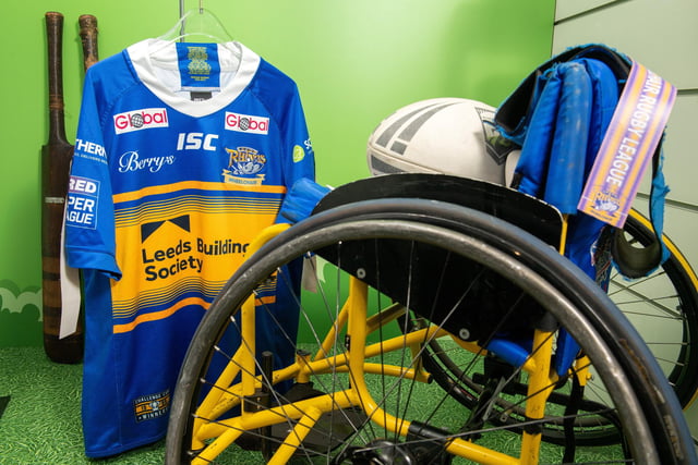 The city's beloved Leeds Rhinos also features as part of the exhibit.