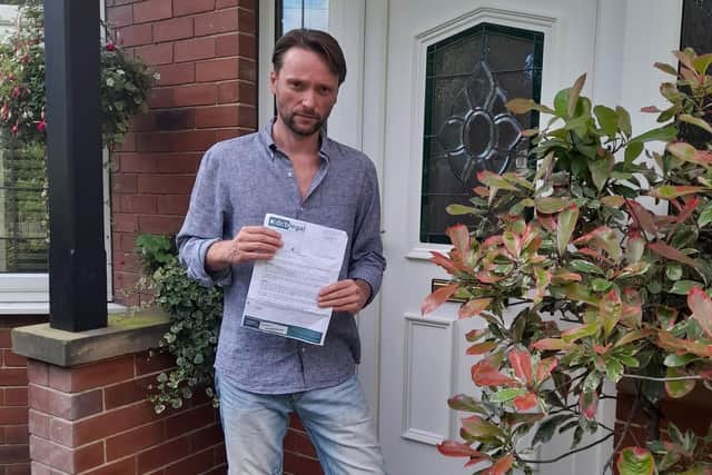Phil Grayson couldn't believe his eyes when the parking fine was posted through his door. Photo: Handout