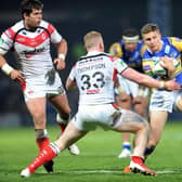 Liam Sutcliffe in action for Rhinos on his debut,  against St Helens, in May. 2013. Picture by Steve Riding.