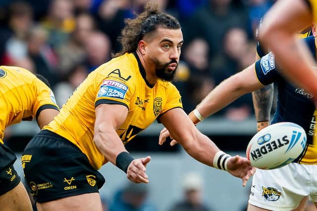 Ashton Golding could return from a calf muscle injury when Castleford Tigers visit York Knights on Sunday. Picture by Allan McKenzie/SWpix.com.