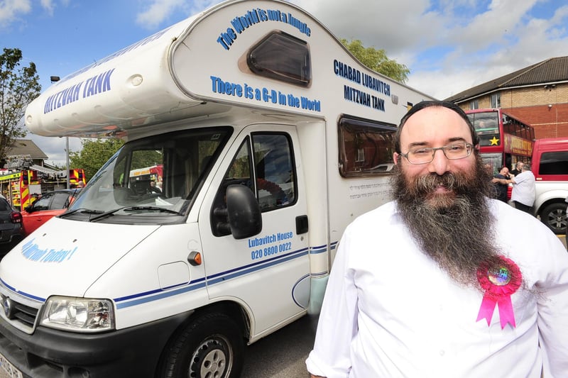 Rabbi Eli Pink was also celebrating his 43rd birthday by the Chabad Lubavitch Mitzvah Tank